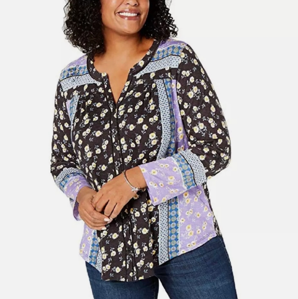 Style & Co Plus size long sleeved top